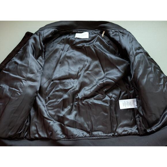 Sandro Briny Embellished Velvet Bomber Jacket Sz 2 US Medium Runs Small 2B435 - Picture 10 of 13